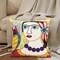 Soft Cotton Throw Pillow Covers Abstract Art Embroidery Square Cushion Cover Outdoor Balcony Pillow Cases for for Sofa Living Room and Bed 18 x 18 Inch (Pattern-2)